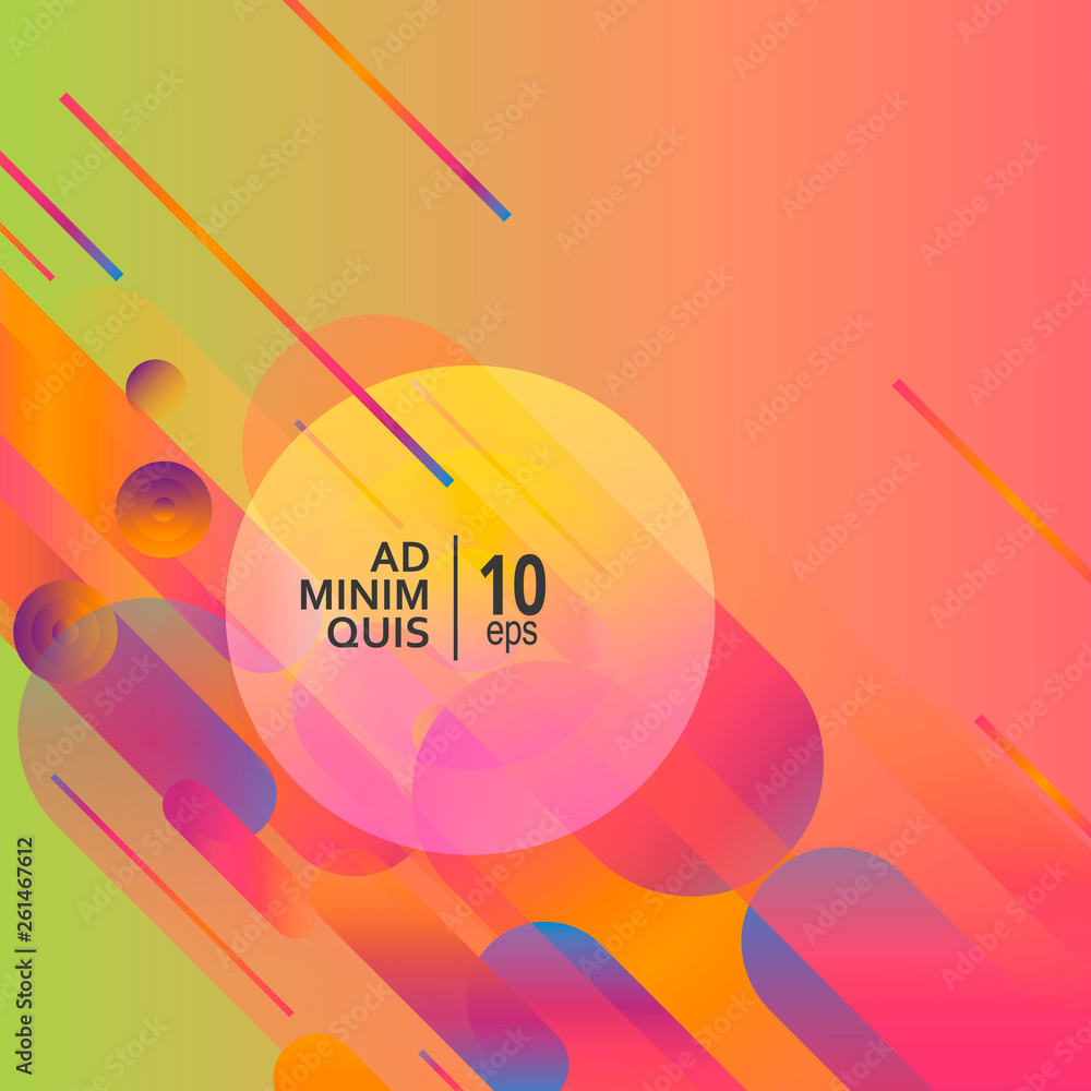 Aufkleber vector illustration dynamic composition with motion design and diagonal rhythm