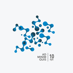 Vector abstract circles connected background