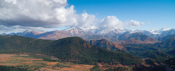 Africa morocco satin mountains snow in mountains
