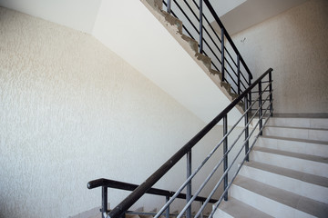 Iron stairs between the floors in the house