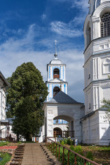 Nikitsky Monastery, Pereslavl-Zalessky, Russia. Male Orthodox monastery. Golden Ring of Russia. Belltower of the Annunciation Church