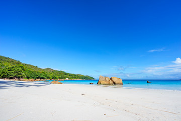 Fototapeta na wymiar stunning paradise beach at anse lazio, praslin, seychelles 46