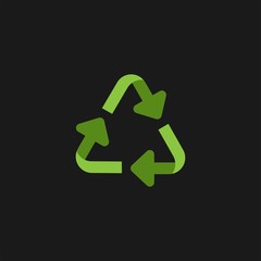 Recycling flat vector icon. Arrows flat vector icon. Ecology flat vector icon
