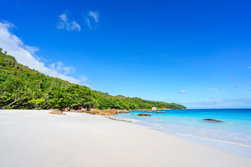 Fototapeta na wymiar stunning paradise beach at anse lazio, praslin, seychelles 62