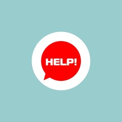 Help flat vector icon. Support flat vector icon