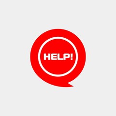 Help flat vector icon. Support flat vector icon