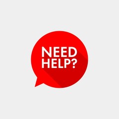 Help flat vector icon. Support flat vector icon