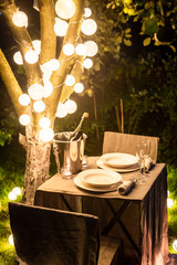 Romantic table for two for perfect date