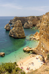Fototapeta premium Marinha Beach in Algarve (Portugal)
