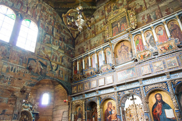 Drohobych, Ukraine - May 20 2018- Ancient Mural at St. George's Church in Drohobych, Ukraine. It is...