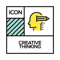 CREATIVE THINKING ICON CONCEPT