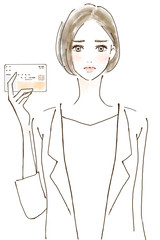マイナンバーカードを持つ女性　トラブル　困る