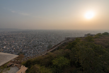 タイガーフォートから見るジャイプールの風景