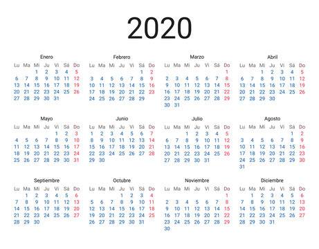 4 2 Best Spanish Calendar Images Stock Photos Vectors Adobe Stock