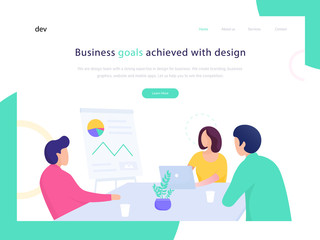 Business Website Flat Illustration