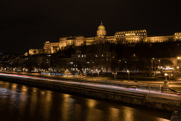 Fototapeta na wymiar Budapest Castle at night time Hungary