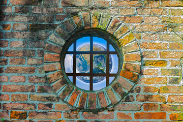 Through a cracked wall you can see the world - freedom concept i