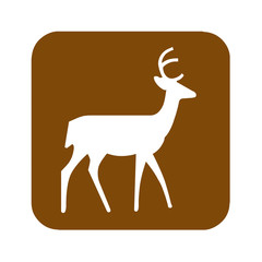 Brown deer viewing area recreational signn 