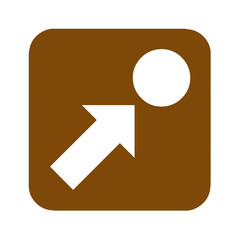 Brown point of interest recreational sign