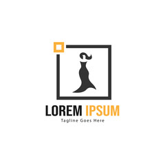 Fashion logo template design. Fashion building logo with modern frame