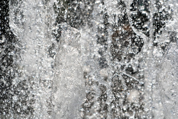 Plakat fountain splash water detail close up