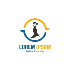 Fashion logo template design. Fashion building logo with modern frame