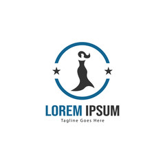 Fashion logo template design. Fashion building logo with modern frame