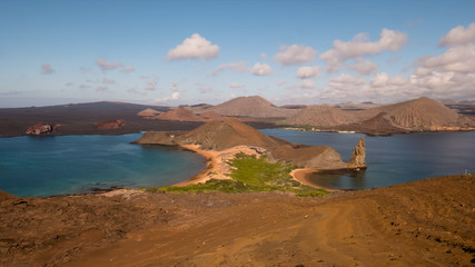 pinnacle rock and isla bartolome in the galapagos