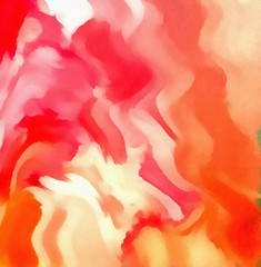 Watercolor abstract background pattern with chaotic multi color waves. Psychedelic cartoon bright effect. Little wet and liquid elements.