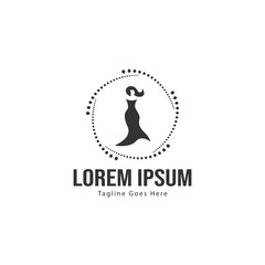 Fashion logo template design. Fashion building logo with modern frame