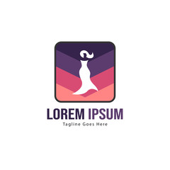 Fashion logo template design. Fashion building logo with modern frame
