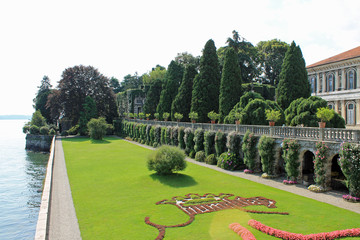 Landscape design on the island of Isola Bella on lake Maggiore in Italy
