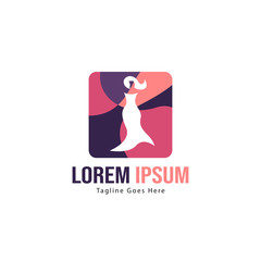 Fashion logo template design. Fashion building logo with modern frame