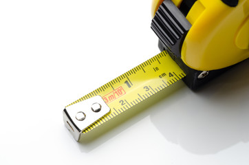 measuring tape on white background