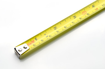 measuring tape on white background