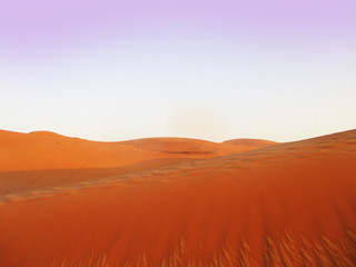 Sand dunes in Sahara desert