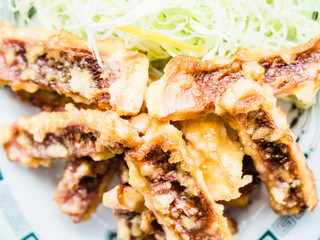 Close up of traditional Japanese dinner