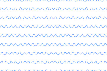 Seamless pattern with blue waves, grungy background. - obrazy, fototapety, plakaty