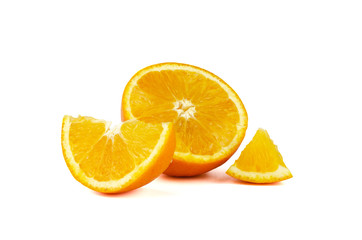 Navel Orange isolated on white background.