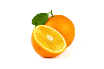 Navel Orange isolated on white background.