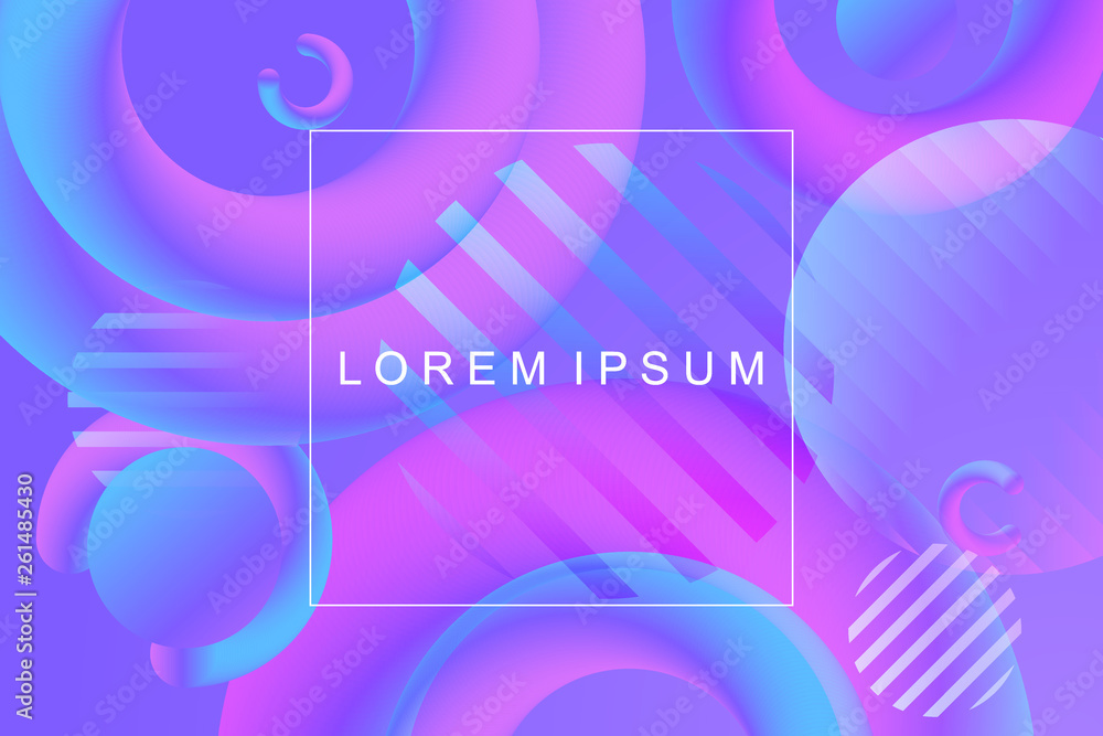 Aufkleber fluid 3d abstract background. futuristic liquid gradient shapes design. vector eps10.