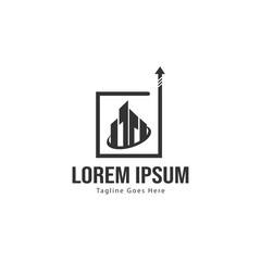 Building logo template design. minimalist building logo with modern frame
