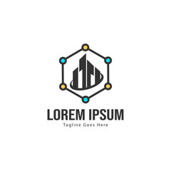 Building logo template design. minimalist building logo with modern frame