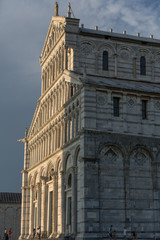 A view of Famous old white cathedral in Pisa, Italy