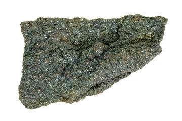 Macro Marcasite mineral stone on white background