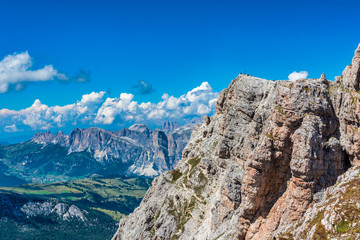 Fototapeta na wymiar Breathtaking view of the Cortina Dolomites. Unique show. Italy