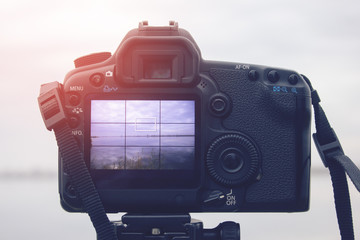 take pictures of a small lake