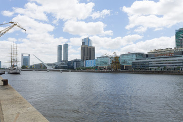 Modern bridge from Puerto Madero, Buenos Aires, Argentina