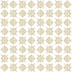 Foto op Plexiglas モノグラムのパターン。 シームレスな幾何学模様。 美しいヨーロッパの文様。 唐草模様の連続。 高級感のある背景素材。 © TOMOKO　ARAKAWA