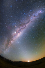 Obraz premium 天の川と黄道光